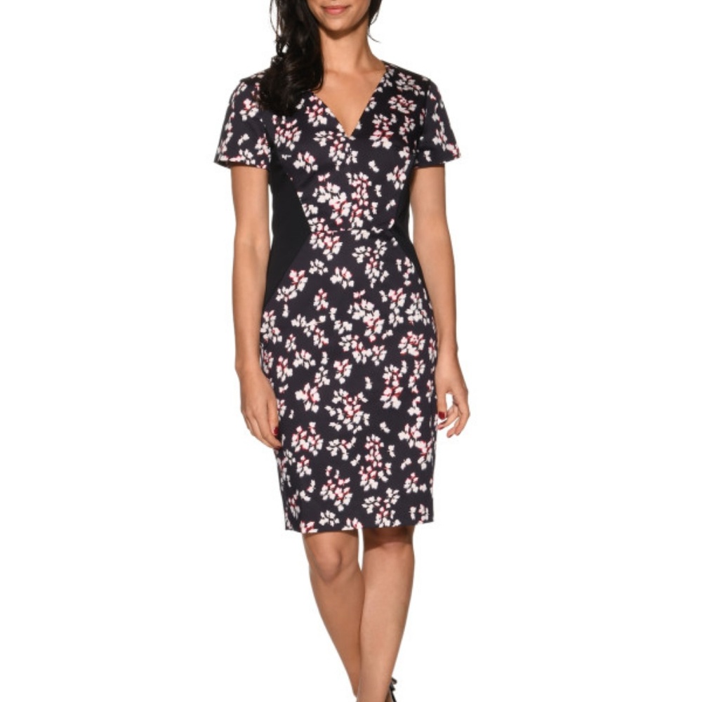 Blue Multi EVA COTTON SS DRESS